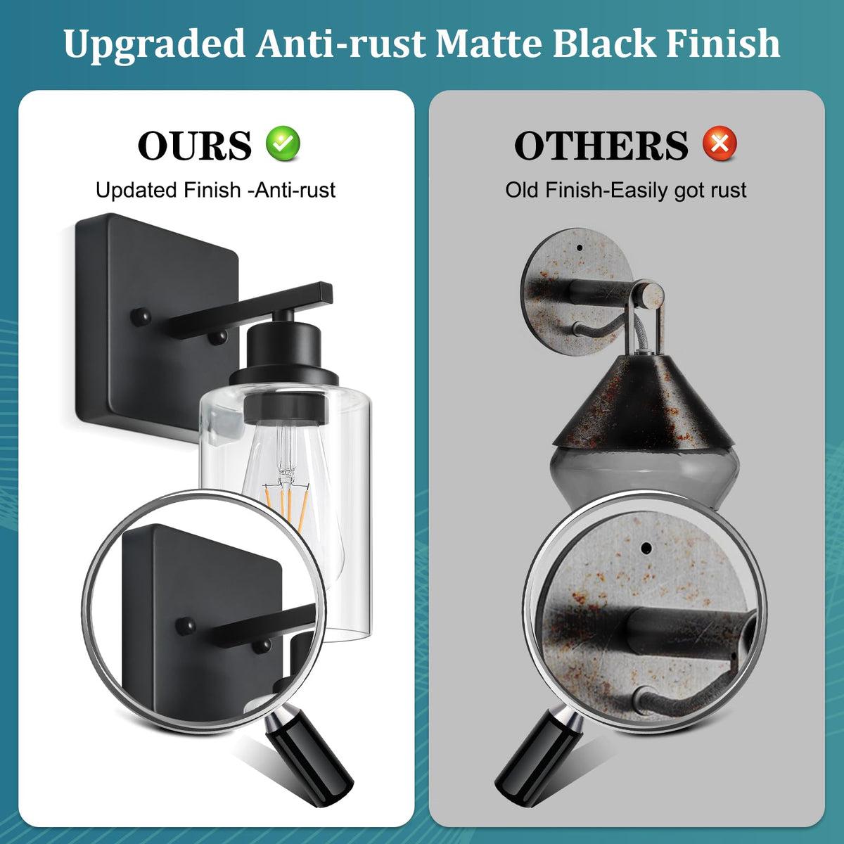 Wall Sconces Set of Two (Black 2ps / 1 Light)