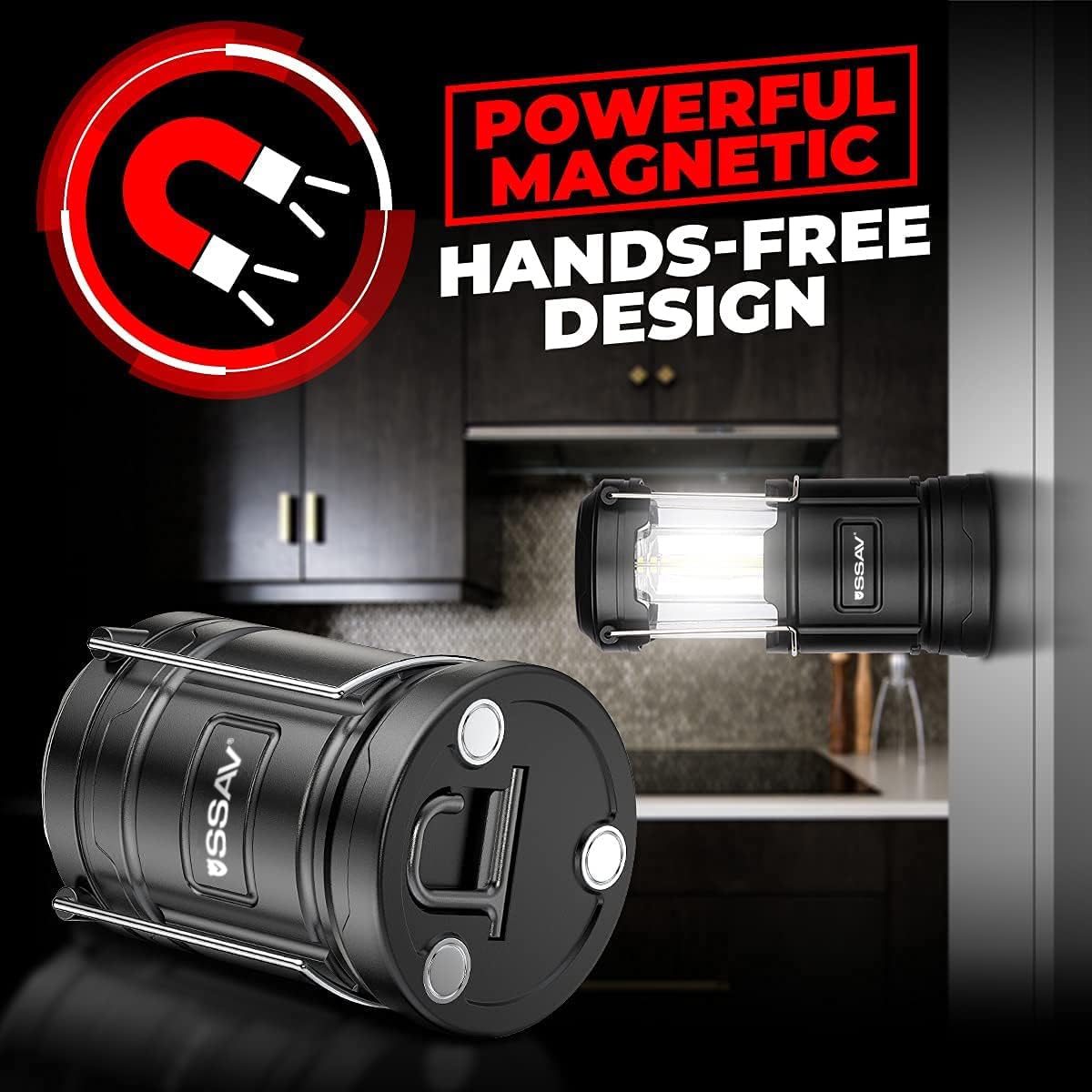 2 Pack Black LED Lanterns (2 Pack Charcoal Black)
