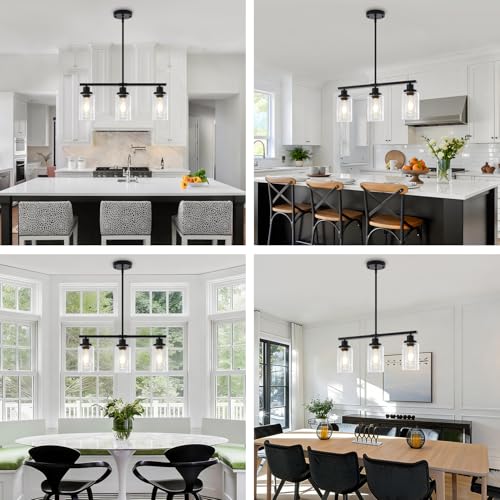 Island Lights for Kitchen Modern Dining Room Light Fixtures Over Table Glass Penadnt Lights Adjustable Hanging Kitchen Island Lighting Linear Farmhouse Chandelier Over Island