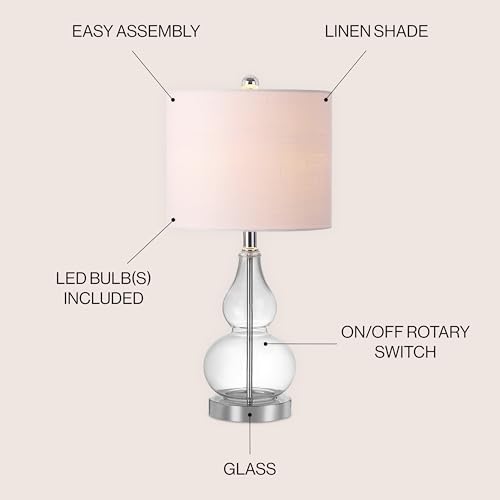 Anya Gourd Glass Table Lamp 20.5" (Single / Clear)