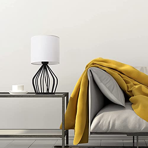 Modern Bedside Table Lamp (Black / White)