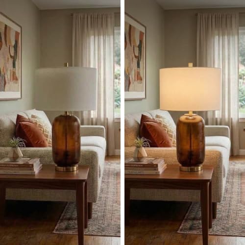 Farberman Amber Glass Table Lamp (Amber / Table Lamp)