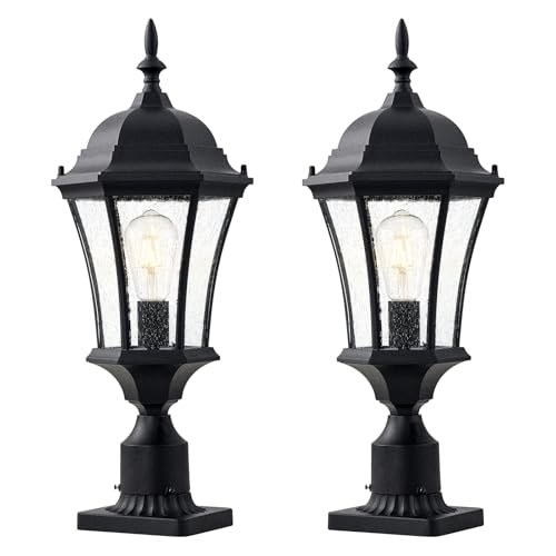2 Pack Antique Outdoor Post Lights for Walkway