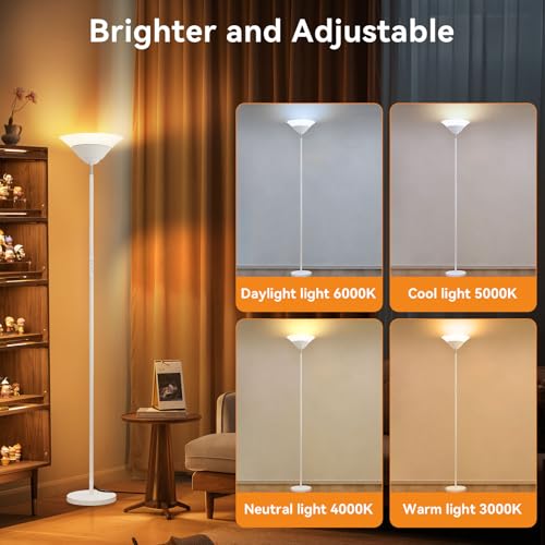 Torchiere Floor Lamp (White)