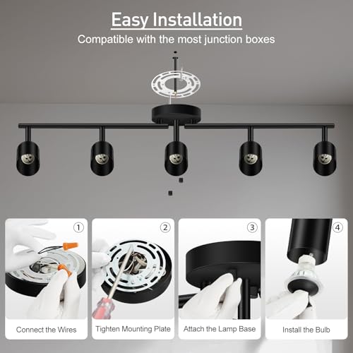 Track Lighting (Black / 30" 5 Light Track Light)