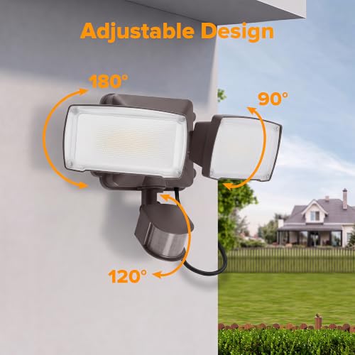 21W Plug in Motion Sensor Light Outdoor (Brown / 1 Pack)