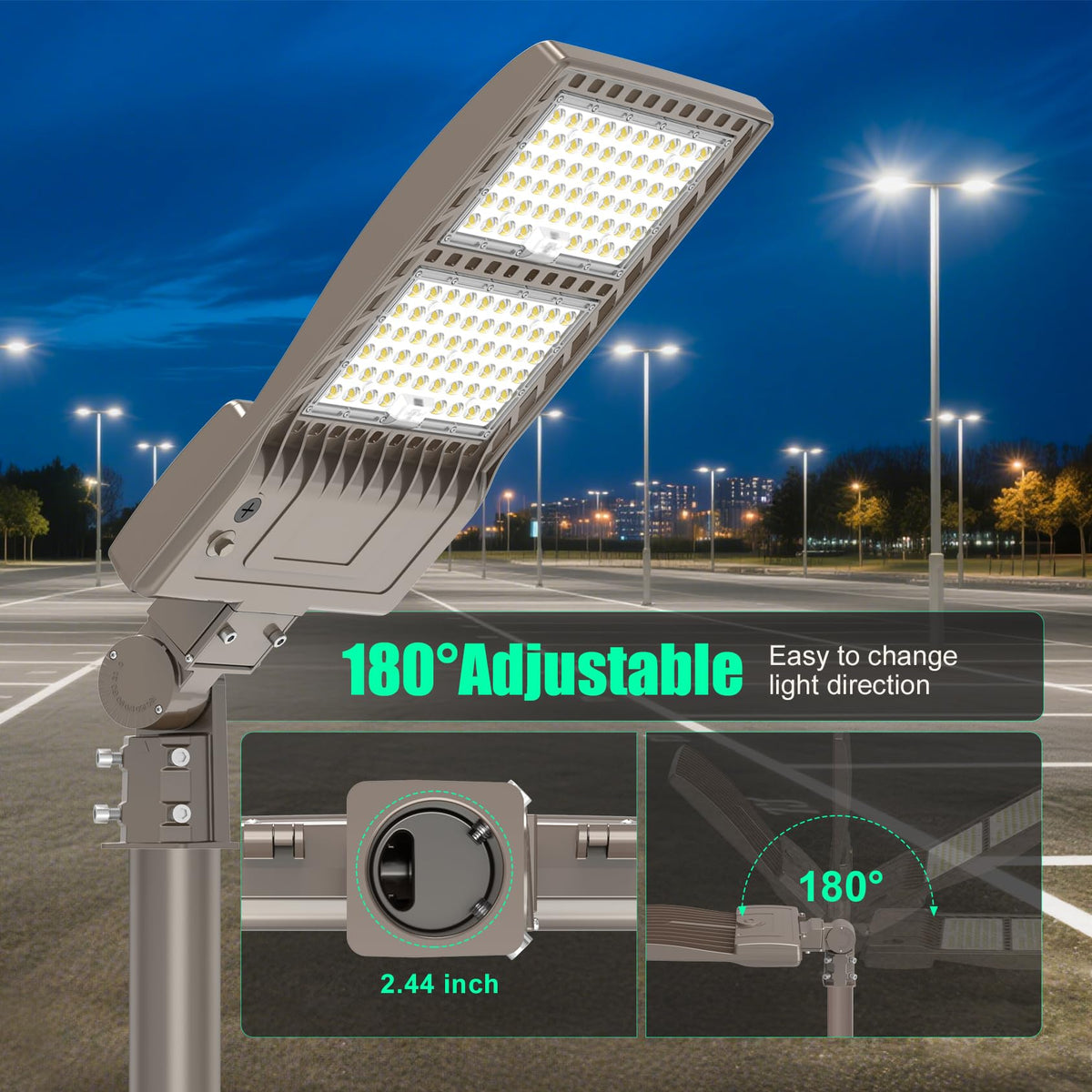 10Pack 480 Volt 320W LED Parking Lot Light with Photocell (320W)