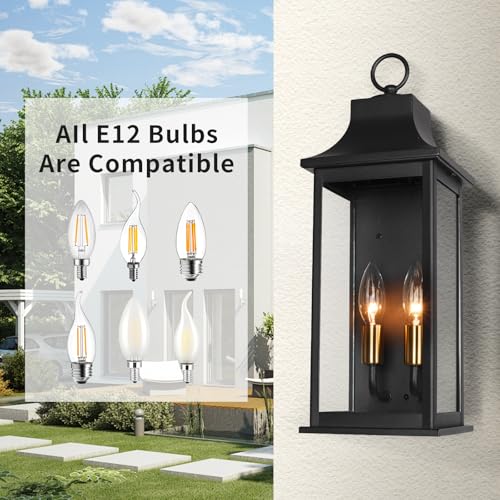 2PK 18" Outdoor Porch Light Wall Mount (18 inch - 2 PK)