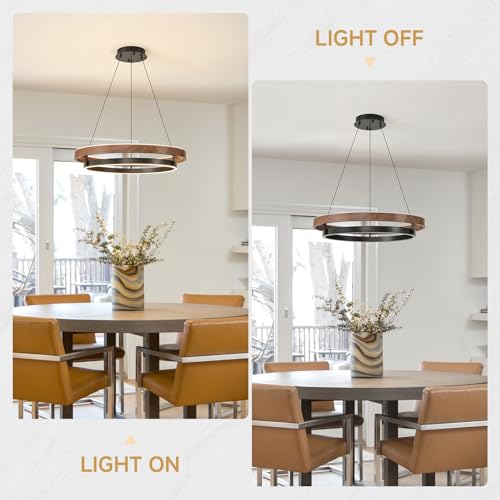Wood Ring LED Chandelier
