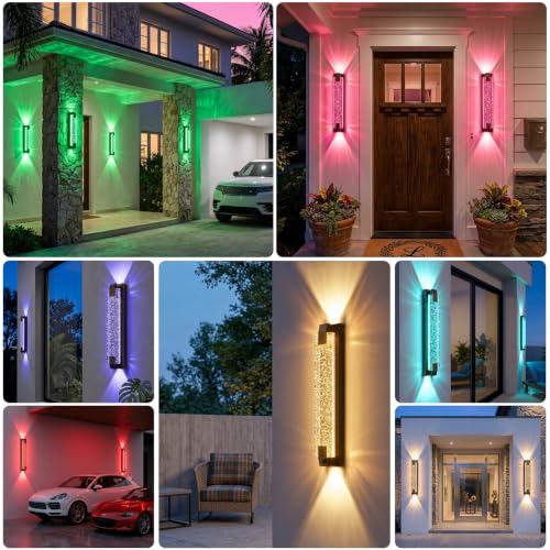 RGB Outdoor Wall Light (Antique Brass / 31.1 Inch)