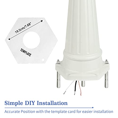 Dusk to Dawn Sensor Outdoor Lamp Post Light 3 (White (with sensor))