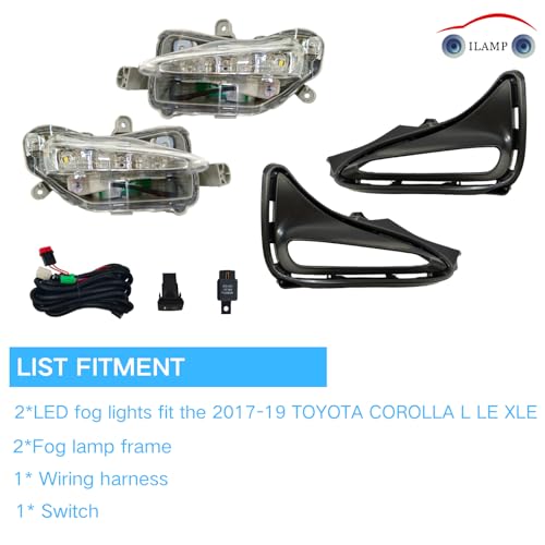 Daytime Running Lights Replacement for 2017 (Fit for Corolla L/LE/XLE 2017-2019)