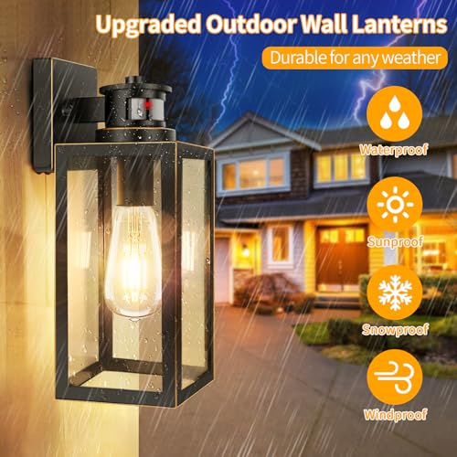 2 Pack Motion Sensor Outdoor Wall Lights (Bronze / 13.25 inch)
