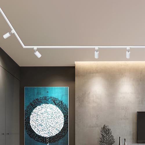 65.6FT H Track Lighting Rail Kit (White / 65.6FT)