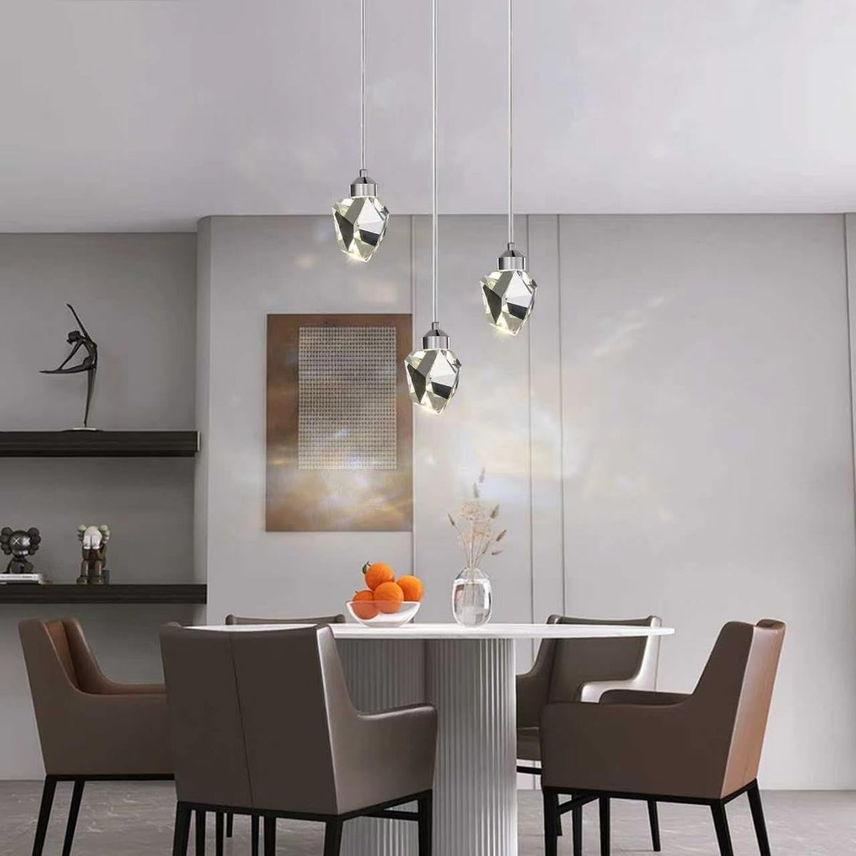 Silver Diamond Crystal 3 (Silver / 3-Light)