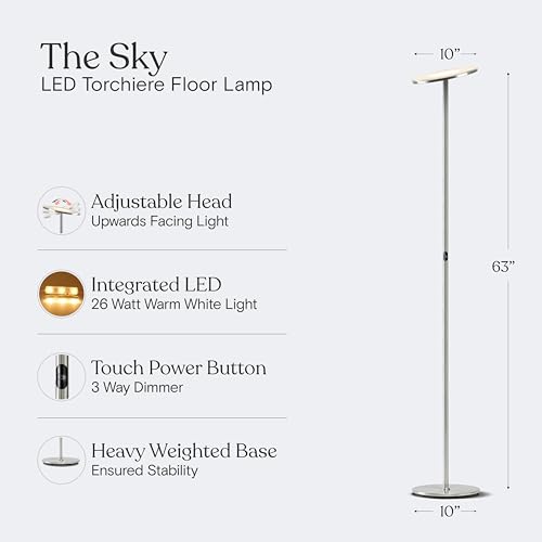 Sky LED Floor lamp (Platinum Silver)