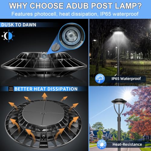 LED Post Light with Photocell