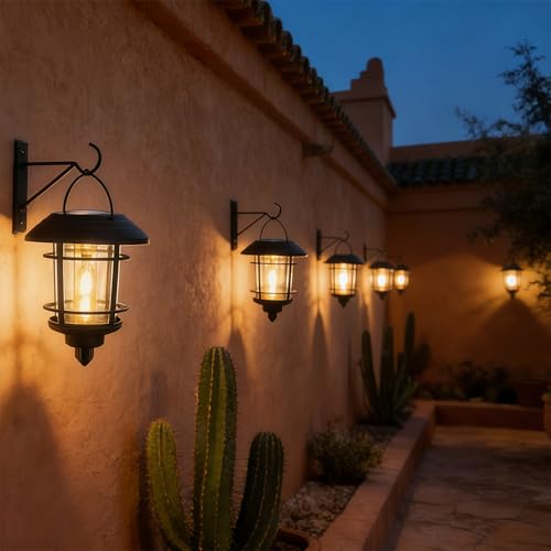 2 Pack Solar Lanterns Outdoor (Warm White)