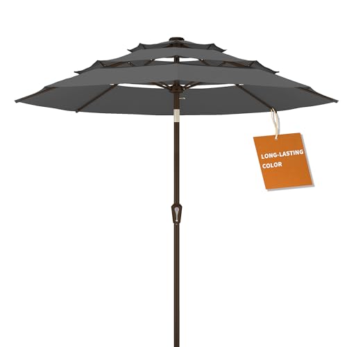 9ft 10ft 3 Tier Patio Umbrella