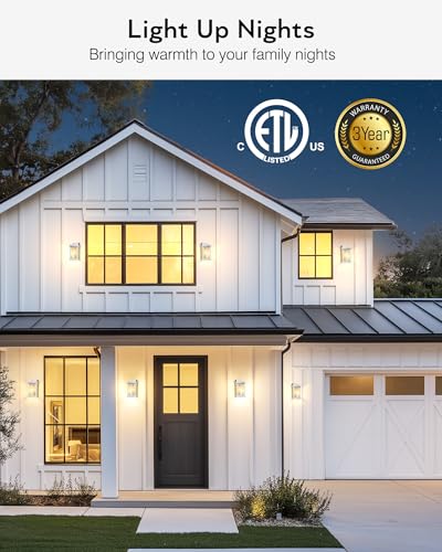 Large White Outdoor Wall Lights (Large Dusk to Dawn 1 Pack / White)