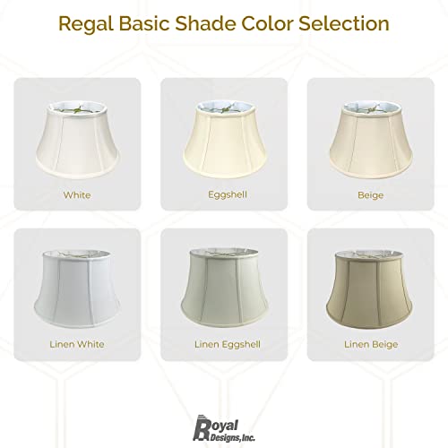 Royal Designs Shallow Drum Bell Billiotte Lamp Shade (Black / 9.5 x 15 x 8)