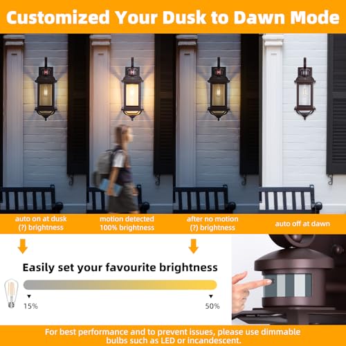 Motion Sensor Outdoor Lights Dusk to Dawn Enclosed Bottom (Oil-Rubbed Bronze / Motion Sensor)