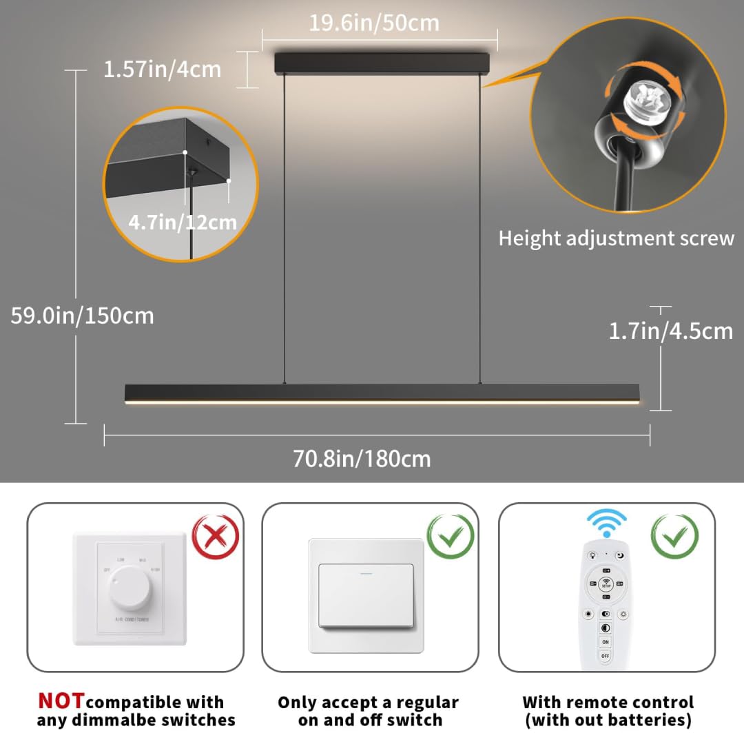 Modern Island Lights (D / 71inch)