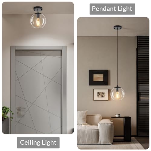 Globe Pendant Light (Black / 4.7 Inch)