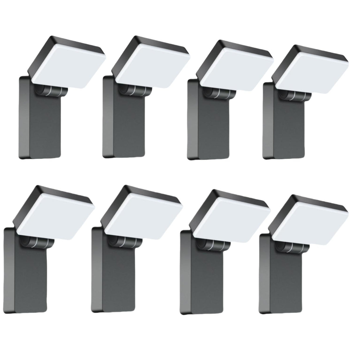 40W Modern Sleek Flood Light 3000LM 5000K for Backyard 8 Pack (Small/40-8)