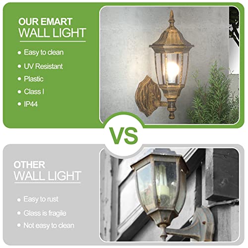 Outdoor Porch Light (Gold / No Sensor-Plastic)