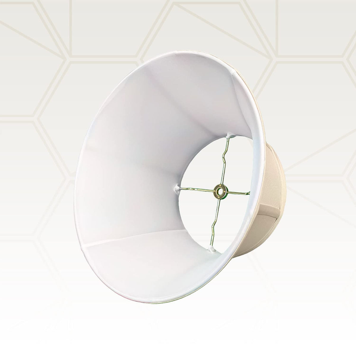 Royal Designs Shallow Drum Bell Billiotte Lamp Shade (Beige / 9.5 x 15 x 8)