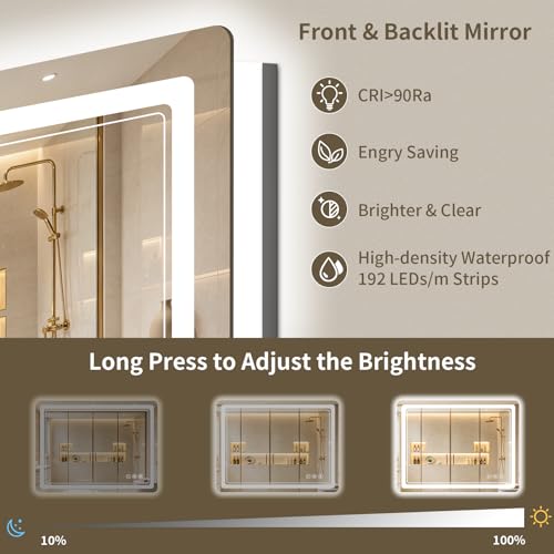 30"x60" LED Bathroom Mirror with Lights (60"L x 30"W)