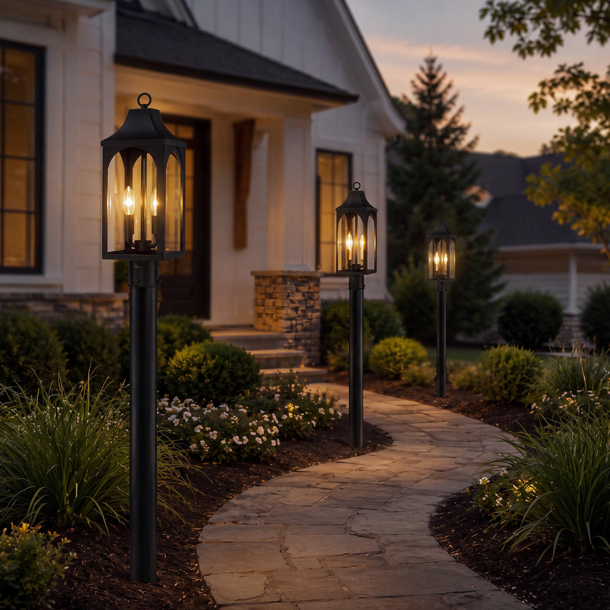 21.37 Inch Dusk to Dawn Outdoor Post Light (21 inch)