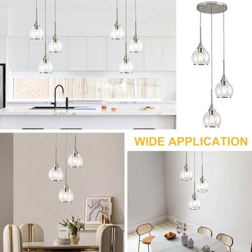 Island Light for Kitchen (Brushed Nickel / 3-Light-A)