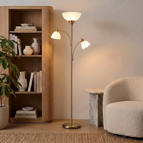Sky Dome Double LED Floor lamp (Gold Brass)