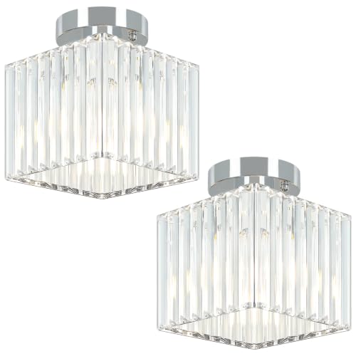 2 Pack Crystal Ceiling Light Fixtures
