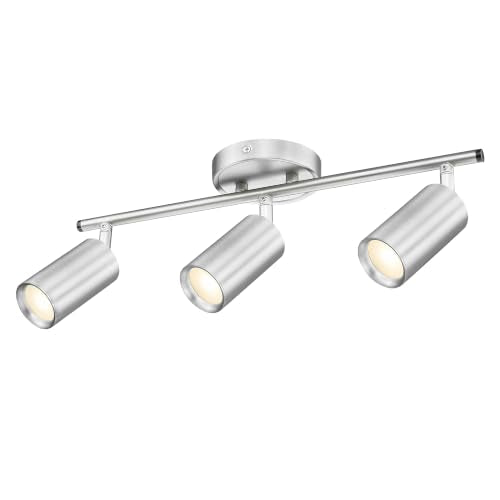 Brushed Nickel LED Track Lighting (Kaleidoscope, Brushed Nickel / 16.9", 3-light)