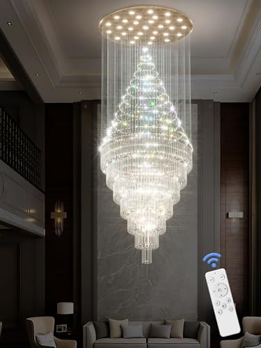 D59''X H120'' Modern Large Crystal Chandelier for High Ceiling (Gold / D59"X H120")
