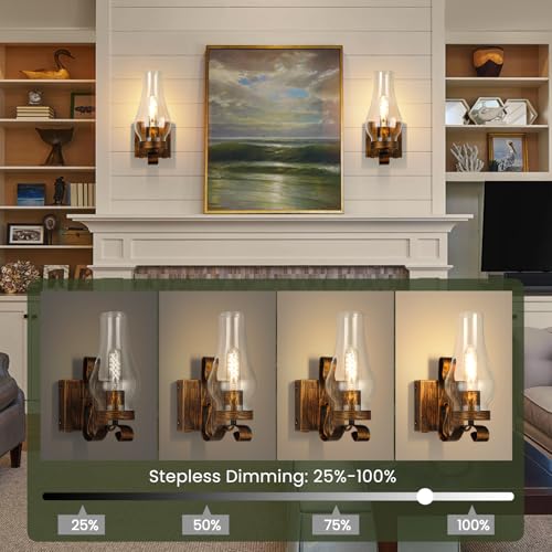Battery Operated Wall Sconces (Retro Gold / Battery Operated)