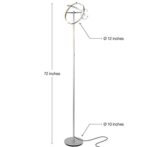 Halo Split Floor Lamp (Platinum Silver)