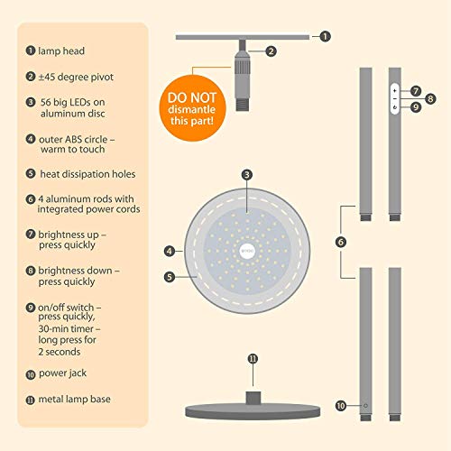 Floor Lamp 5000LM Super Bright Sky LED Modern Torchiere Standing Lamp (Warm light Silver)