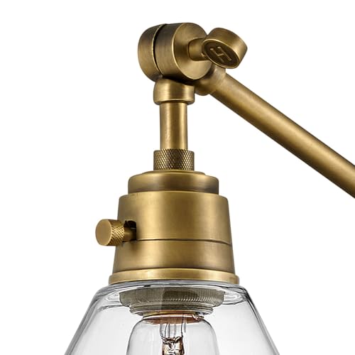 Arti Medium Swing Arm Single Light Wall Sconce (Heritage Brass)