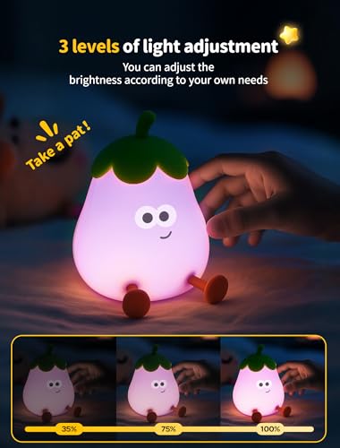 Eggplant Night Light for Kids (Eggplant)
