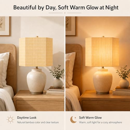 Natural Bamboo Square Lamp Shade (Natural Bamboo - Square)