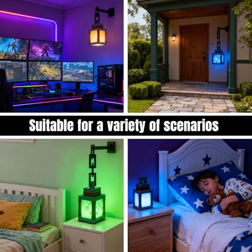 Pixelated Lantern Night Light (Brown)