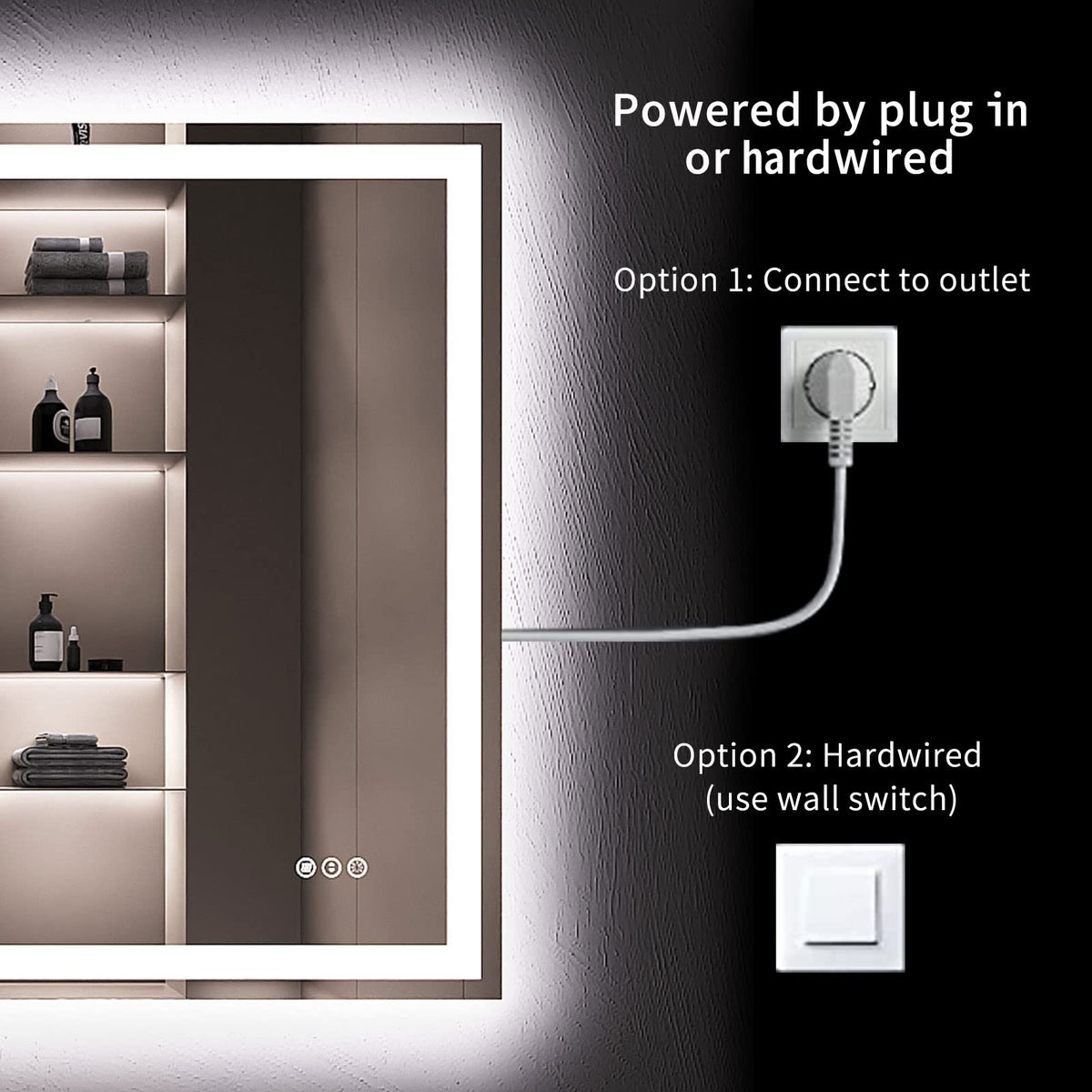 36"X36" LED Bathroom Mirror with Lights (Led / 36"L x 36"W)