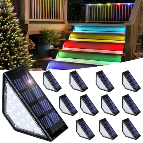 12 Pack Solar Step Lights for Outside