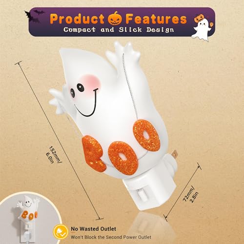 Halloween Night Light (Ghost-3000K / 2 Pack)