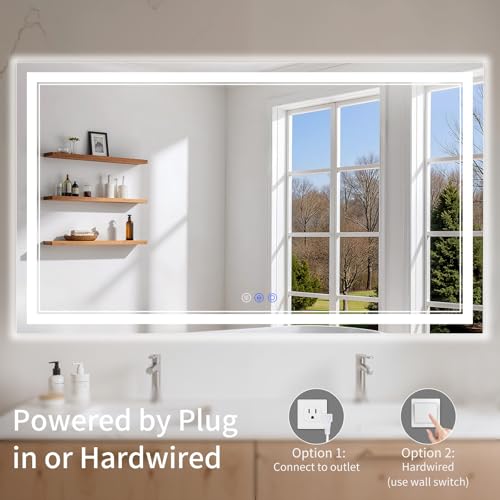 36"x60" LED Bathroom Mirror with Lights (36"L x 60"W)