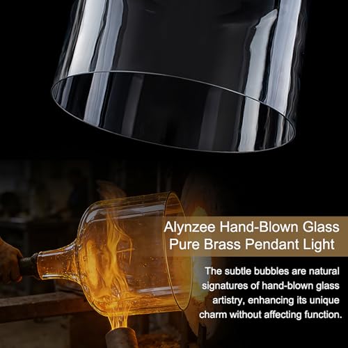 Clear Glass Pendant Light Fixtures with Oversize Glass lmpshade